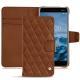 Nokia 6 (2018) leather case - Marron - Couture ( Nappa - Pantone 1615C ) 