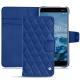 レザーケース Nokia 6 (2018) - Bleu océan - Couture ( Nappa - Pantone 293C ) 