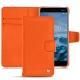 Nokia 6 (2018) leather case - Orange fluo