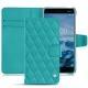 Nokia 6 (2018) leather case - Bleu fluo - Couture