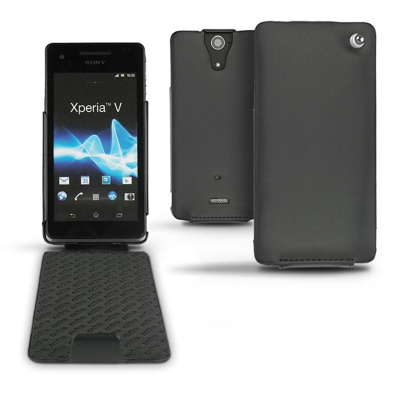 Lederschutzhülle Sony Xperia V  - Noir ( Nappa - Black ) 