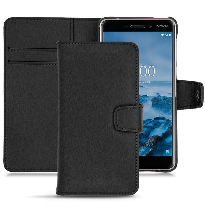Capa em pele Nokia 6 (2018) - Noir PU