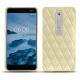 Nokia 6 (2018) leather cover - Beige - Couture ( Nappa - Pantone 7502C ) 