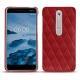 Funda de piel Nokia 6 (2018) - Rouge - Couture ( Nappa - Pantone 199C ) 