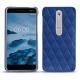 Capa em pele Nokia 6 (2018) - Bleu océan - Couture ( Nappa - Pantone 293C ) 