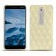 Coque cuir Nokia 6 (2018) - Ivoire - Couture ( Sleek P C12 - White ) 