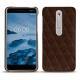 Coque cuir Nokia 6 (2018) - Châtaigne - Couture ( Pantone 476C ) 