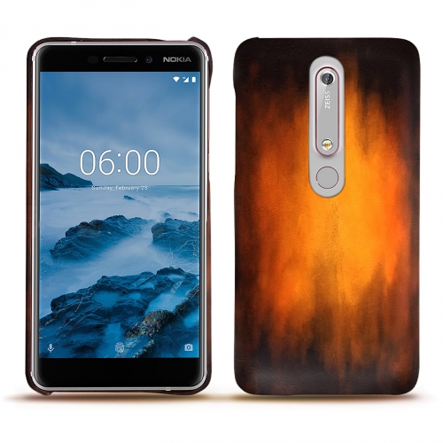 Etui premium cuir chic et élégant pour Nokia 6 (2018)Fauve Patine
