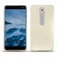 Capa em pele Nokia 6 (2018) - Blanc escumo