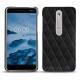 Nokia 6 (2018) leather cover - Negre poudro - Couture