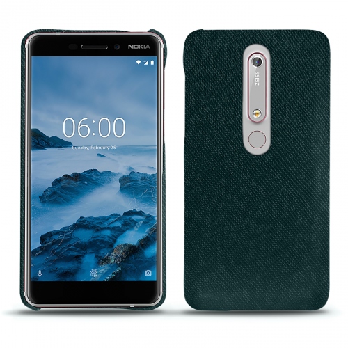 Custodia in pelle Nokia 6 (2018)Vert séduisant ( Pantone #1d3c34 ) 