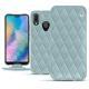 レザーケース Huawei P20 Lite - Bleu ciel - Couture ( Nappa - Pantone 277C ) 