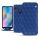 レザーケース Huawei P20 Lite - Bleu océan - Couture ( Nappa - Pantone 293C ) 
