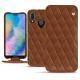 Funda de piel Huawei P20 Lite - Marron - Couture ( Nappa - Pantone 1615C ) 
