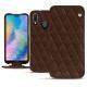 Funda de piel Huawei P20 Lite - Châtaigne - Couture ( Pantone 476C ) 