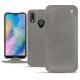 Huawei P20 Lite leather case - Acier vintage ( Pantone 403C ) 