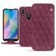 Housse cuir Huawei P20 Lite - Prune vintage - Couture