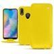 Housse cuir Huawei P20 Lite - Jaune fluo