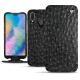 Capa em pele Huawei P20 Lite - Autruche nero