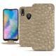 Capa em pele Huawei P20 Lite - Autruche desert