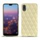 Huawei P20 leather cover - Beige - Couture ( Nappa - Pantone 7502C ) 