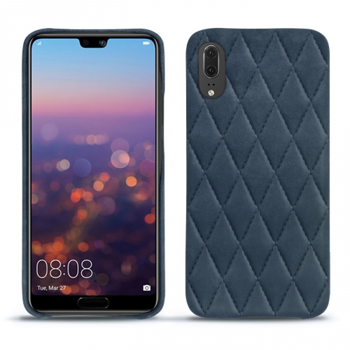 Funda de piel Huawei P20Jean vintage - Couture ( Pantone #2f414f  ) 