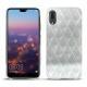 Coque cuir Huawei P20 - Platinium - Couture