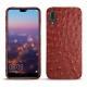 Coque cuir Huawei P20 - Autruche ciliegia