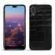 Coque cuir Huawei P20 - Crocodile nero