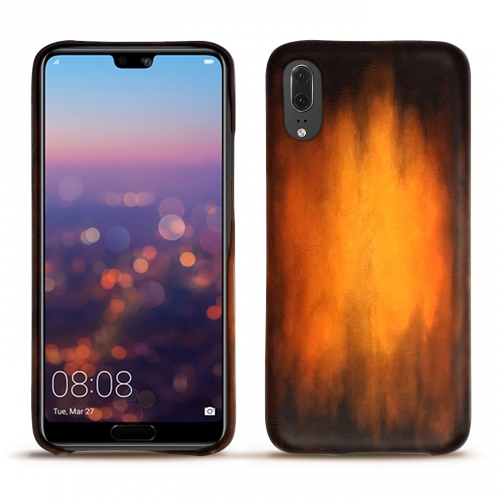 Funda de piel Huawei P20Fauve Patine