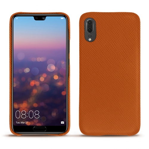 Funda de piel Huawei P20Orange vibrant ( Pantone #e36b39 ) 