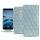 Nokia 6 (2018) leather case - Bleu ciel - Couture ( Nappa - Pantone 277C ) 