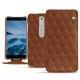 Nokia 6 (2018) leather case - Marron - Couture ( Nappa - Pantone 1615C ) 