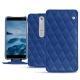 Custodia in pelle Nokia 6 (2018) - Bleu océan - Couture ( Nappa - Pantone 293C ) 