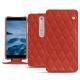 Nokia 6 (2018) leather case - Papaye - Couture ( Pantone 180C ) 