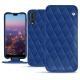 Capa em pele Huawei P20 Pro - Bleu océan - Couture ( Nappa - Pantone 293C ) 