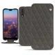 Huawei P20 Pro leather case - Anthracite - Couture ( Pantone 424C ) 
