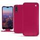 Huawei P20 Pro leather case - Rose fluo