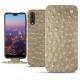 Huawei P20 Pro leather case - Autruche desert