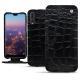 Custodia in pelle Huawei P20 Pro - Crocodile nero