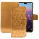 Housse cuir Huawei P20 Pro - Or Maïa - Couture