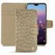 Huawei P20 Pro leather case - Autruche desert