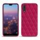 Coque cuir Huawei P20 Pro - Rose fluo - Couture