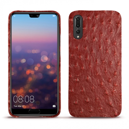 Custodia in pelle Huawei P20 ProAutruche ciliegia ( Pantone #a4343a ) 