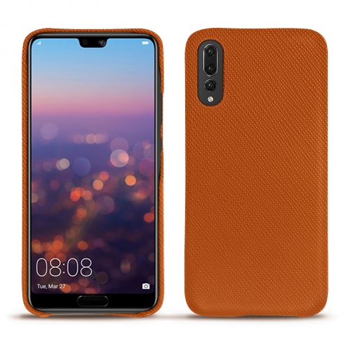 가죽 커버 Huawei P20 ProOrange vibrant ( Pantone #e36b39 ) 