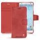 Sony Xperia XZ2 leather case - Cerise vintage ( Pantone 185C ) 
