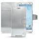 Sony Xperia XZ2 leather case - Platinium ( Pantone 877C ) 