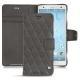 Housse cuir Sony Xperia XZ2 - Anthracite - Couture ( Pantone 424C ) 
