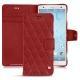 Housse cuir Sony Xperia XZ2 - Tomate - Couture ( Pantone 187C ) 