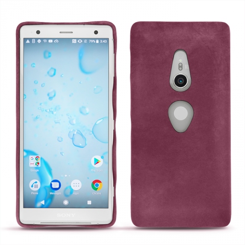 Funda de piel Sony Xperia XZ2Prune vintage ( Pantone #612434 ) 